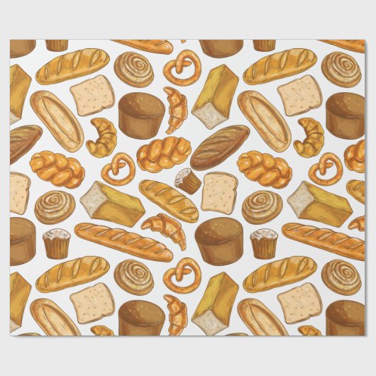 Brot und Konditorei, Backwaren Geschenkpapier (Flach)