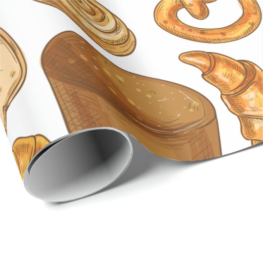 Brot und Konditorei, Backwaren Geschenkpapier (Rolleneckpunkt)