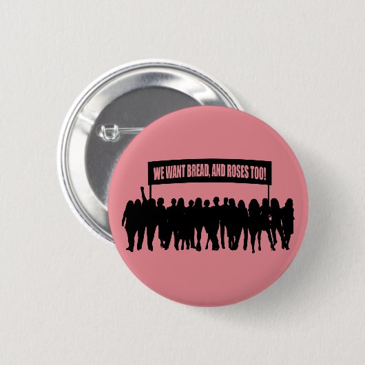 "Brot- und Rosen" Knopf Button (Vorne & Hinten)