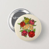 Brot- und Rosenknopf Button (Vorne & Hinten)