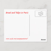 BROT UND TULIPS IN PARIS POSTKARTE (Rückseite)