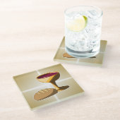 Brot und Wein Die letzte Osterkommune Glasuntersetzer (Schrägansicht)