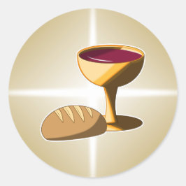 Brot und Wein Die letzte Osterkommune Runder Aufkleber