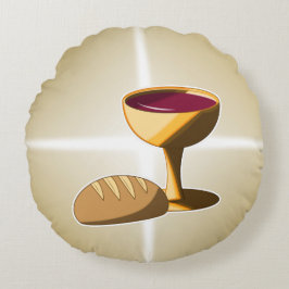 Brot und Wein Die letzte Osterkommune Rundes Kissen