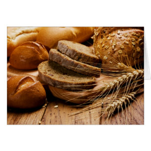 Brot und Weizenlederkarte