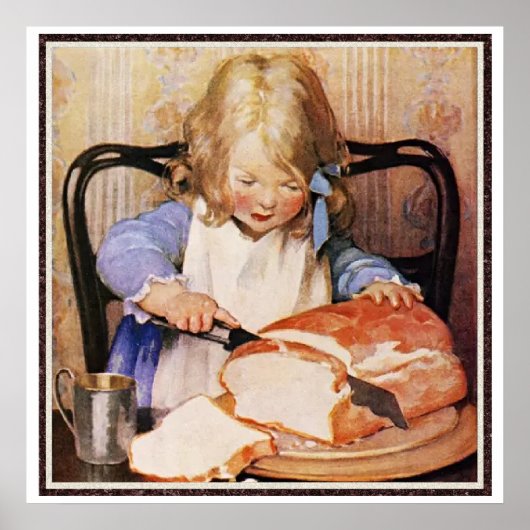 Brot von Jessie Willcox Smith Poster (Vorne)