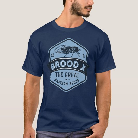 Brot X Cicadas: The Great Eastern Brood Blue T-Shirt (Vorderseite)