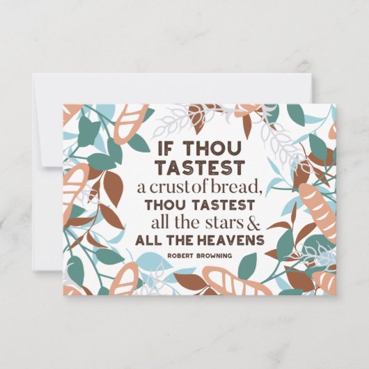 Brot-Zitate von Robert Browning Einladung (Vorderseite)