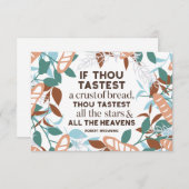 Brot-Zitate von Robert Browning Einladung (Vorne/Hinten)