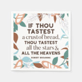 Brot-Zitate von Robert Browning Serviette (Vorderseite)