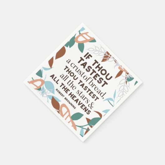 Brot-Zitate von Robert Browning Serviette (Ecke)