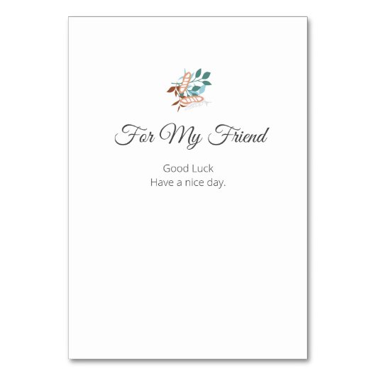 Brot-Zitate von Robert Browning Tischnummer (Rückseite)