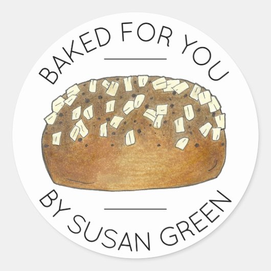Brotabendesserrollen aus eigener Herstellung Runder Aufkleber (Vorderseite)