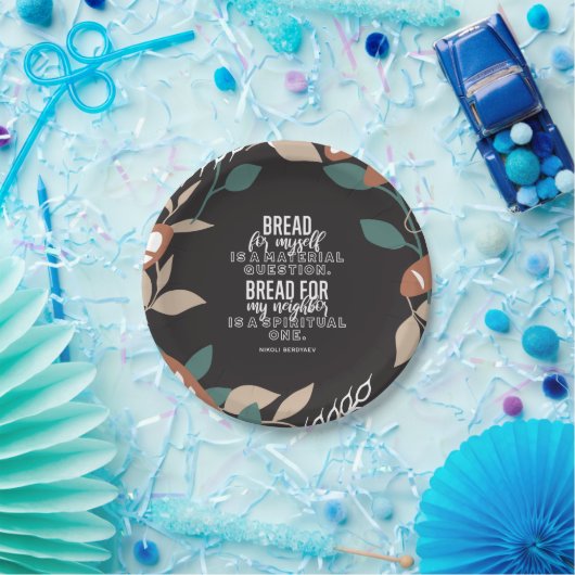 Brotanführungszeichen von Nikoli Berdyaev Pappteller (Party)