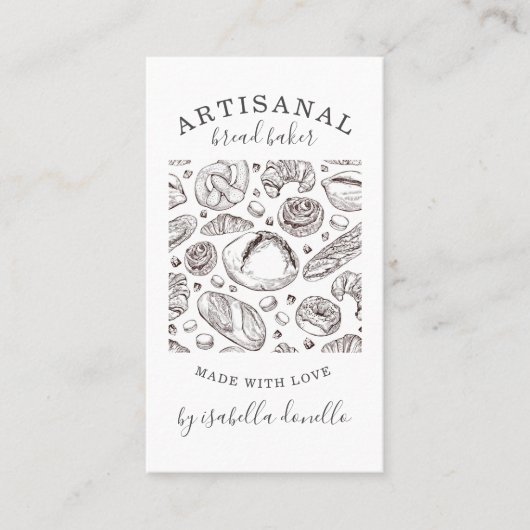 Brotbackbäckerkarte Visitenkarte (Vorderseite)