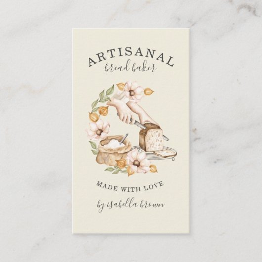 Brotbackbäckerkarte Visitenkarte (Vorderseite)