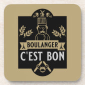 Brotbacken Getränkeuntersetzer (Vorderseite)