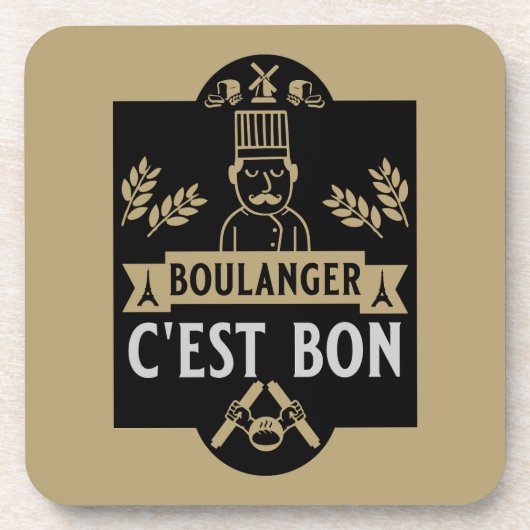 Brotbacken Getränkeuntersetzer (Vorderseite)