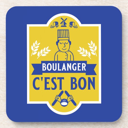 Brotbacken Getränkeuntersetzer (Vorderseite)