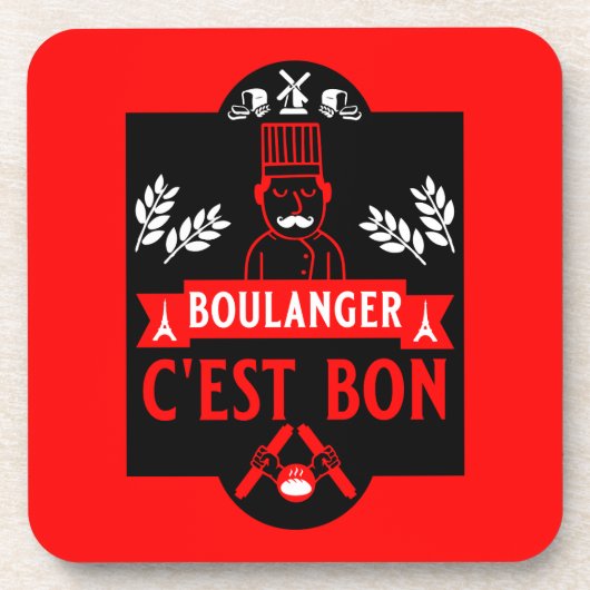 Brotbacken Getränkeuntersetzer (Vorderseite)