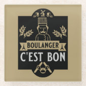 Brotbacken Glasuntersetzer (Vorderseite)