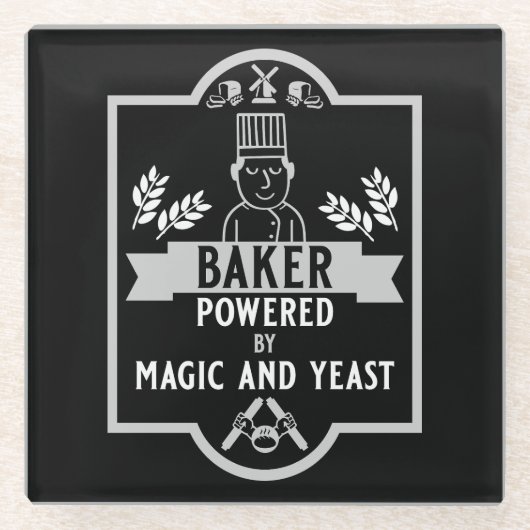 Brotbacken Glasuntersetzer (Vorderseite)