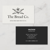 Brotbacken Koch Buttone rollen Visitenkarte (Vorne/Hinten)