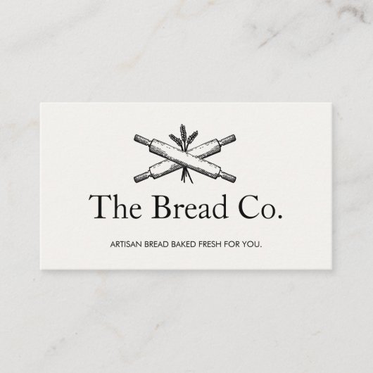 Brotbacken Koch Buttone rollen Visitenkarte (Vorderseite)