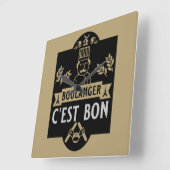 Brotbacken Quadratische Wanduhr (Winkel)