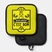 Brotbacken Topflappen (Vorderseite/Rückseite)