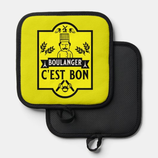 Brotbacken Topflappen (Vorderseite/Rückseite)