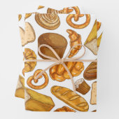Brotbacken und Bäckerei gepolstertes Muster Geschenkpapier Set (Beispiel)
