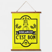 Brotbacken Wandteppich Mit Holzrahmen (Vorderseite)