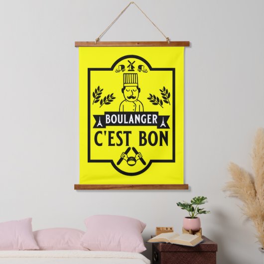 Brotbacken Wandteppich Mit Holzrahmen (Schlafzimmer)