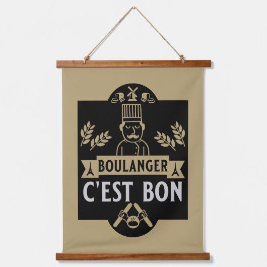 Brotbacken Wandteppich Mit Holzrahmen (Vorderseite)
