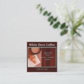 Brotbäckerei Café Café Barista Kaffee Quadratische Visitenkarte (Stehend Vorderseite)