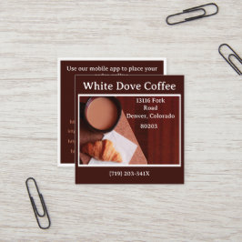 Brotbäckerei Café Café Barista Kaffee Quadratische Visitenkarte