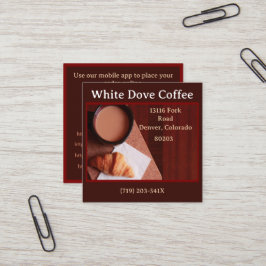 Brotbäckerei Café Café Barista Kaffee Quadratische Visitenkarte