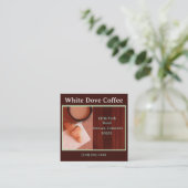 Brotbäckerei Café Café Barista Kaffee Quadratische Visitenkarte (Stehend Vorderseite)
