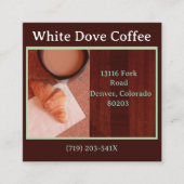 Brotbäckerei Café Café Barista Kaffee Quadratische Visitenkarte (Vorderseite)