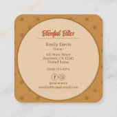 Brotbäckerei Cook hausgemachte Square Business Car Quadratische Visitenkarte (Rückseite)