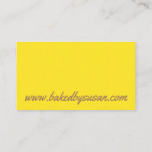 Brotbackerei mit gelbem Bananenkrebs, gebacken vom Visitenkarte (Rückseite)