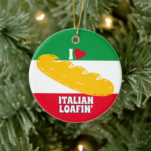 Brotbäckerei mit italienischer Weihnachtszeit Keramik Ornament (Baum)