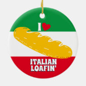 Brotbäckerei mit italienischer Weihnachtszeit Keramik Ornament (Hinten)