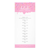 Brotbäckerei Rosa Zuckerguss Tropfen Sprinklen Werbekarte (Vorne)