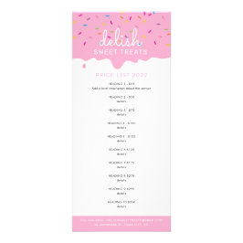 Brotbäckerei Rosa Zuckerguss Tropfen Sprinklen Werbekarte