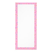 Brotbäckerei Rosa Zuckerguss Tropfen Sprinklen Werbekarte (Hinten)