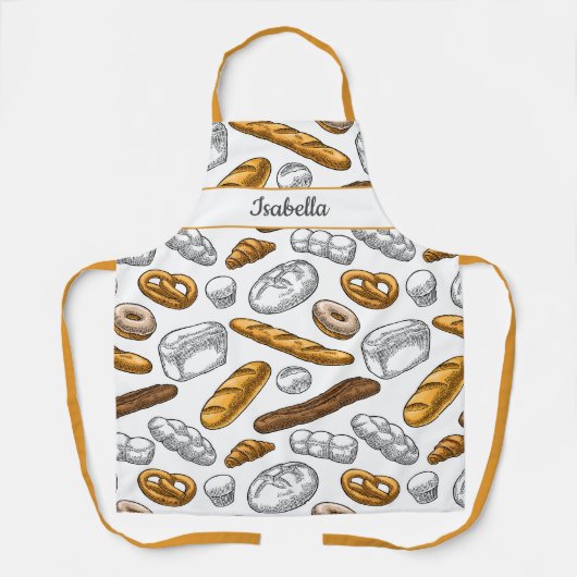Brotbackmuster Personalisiert mit benutzerdefinier Schürze (Vorderseite)