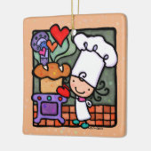 Brotbackofen Ofen Quadrat Keramikornament (Links)