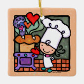 Brotbackofen Ofen Quadrat Keramikornament (Vorderseite)